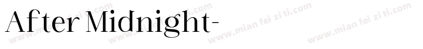 After Midnight字体转换